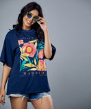 floral market printed oversized tshirt