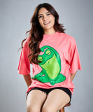 Oversize Hot Pink Frog T-Shirt