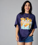 oversize navy blue stay salty tshirt