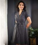 vneck collar linen dress