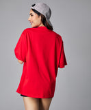 oversize red chick tshirt