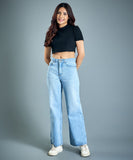 High-Waisted Wide Leg Jeans