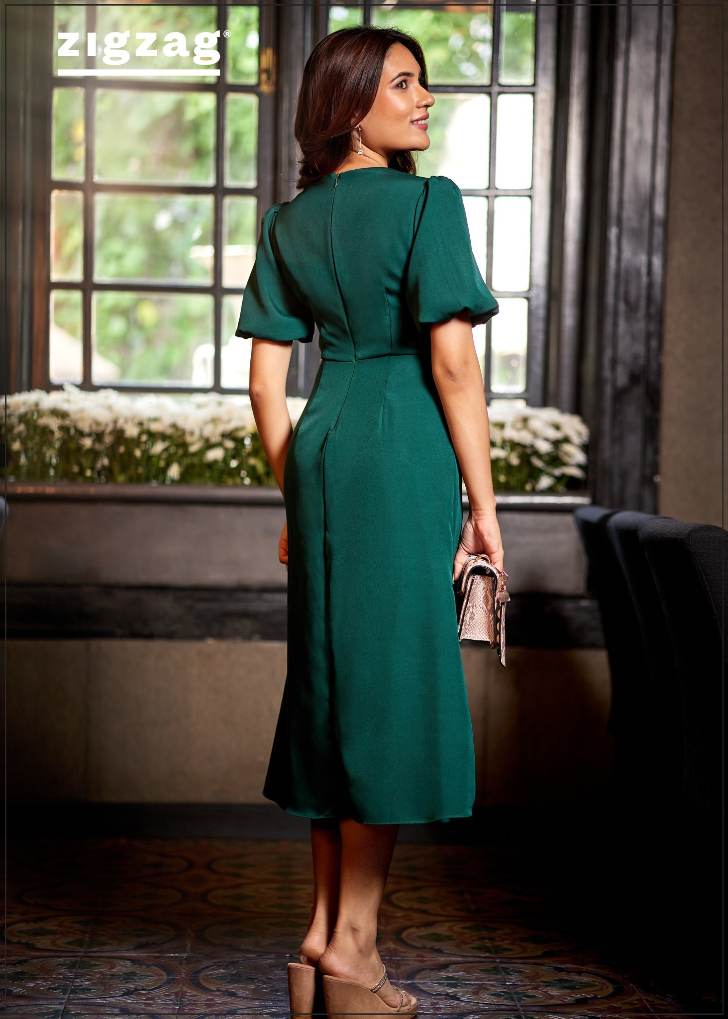 Midi Shift Green Dress