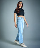 High-Waisted Wide Leg Jeans