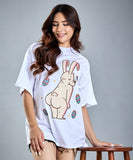 Oversize White Bunny T-Shirt