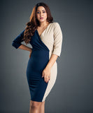 Two Tone Bodycon Formal Dress