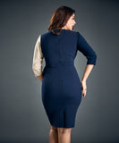 Two Tone Bodycon Formal Dress