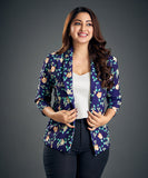 orange flower vine blazer