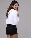 long sleeve white hoodie tshirt