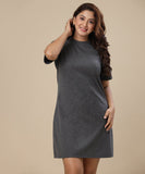 casual short sleeve grey tee dress