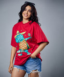 swaging carnival croc oversized tshirt