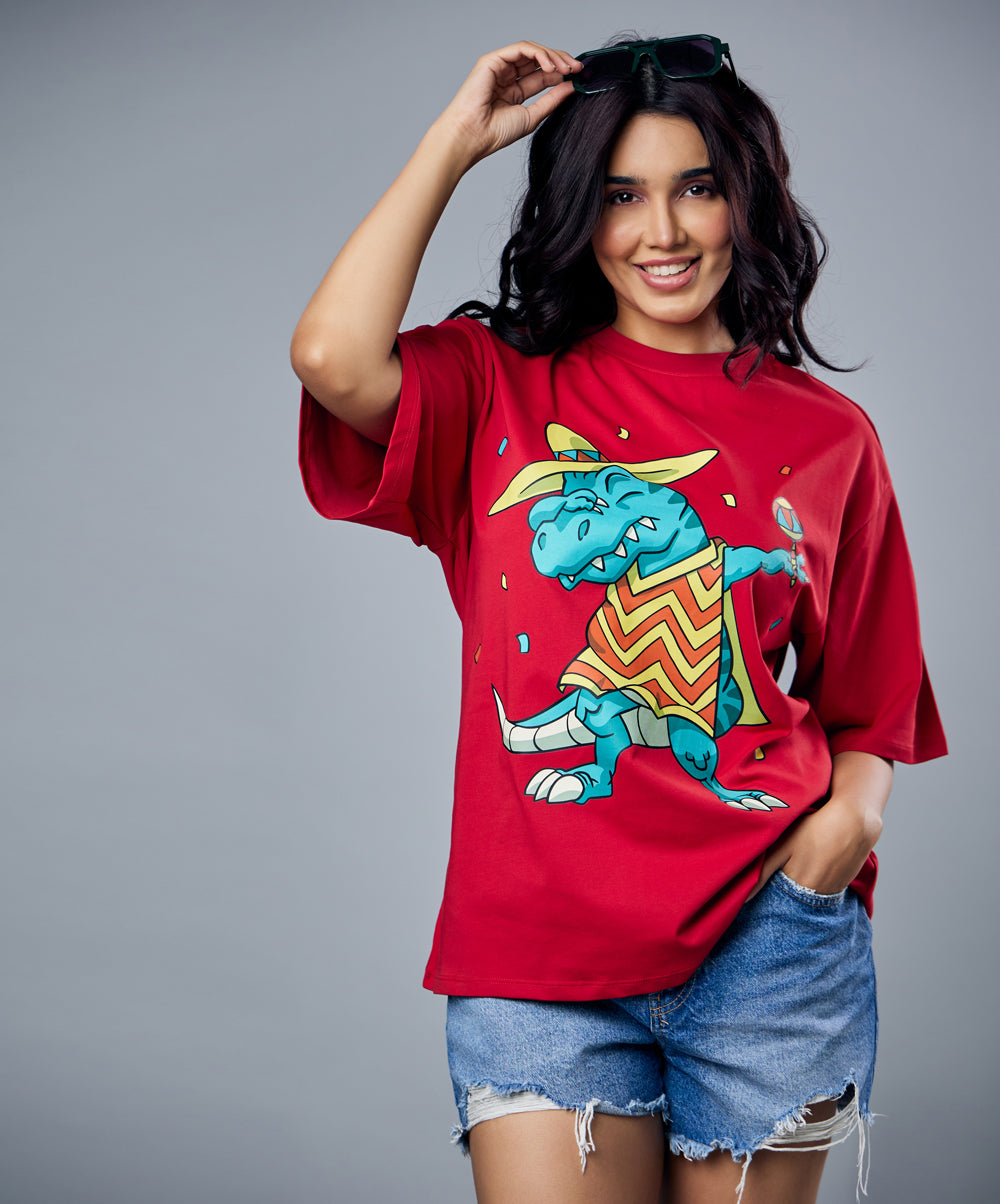 swaging carnival croc oversized tshirt