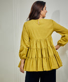 long sleeve loose fitted peplum top