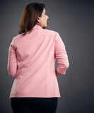 pink work wear blazer