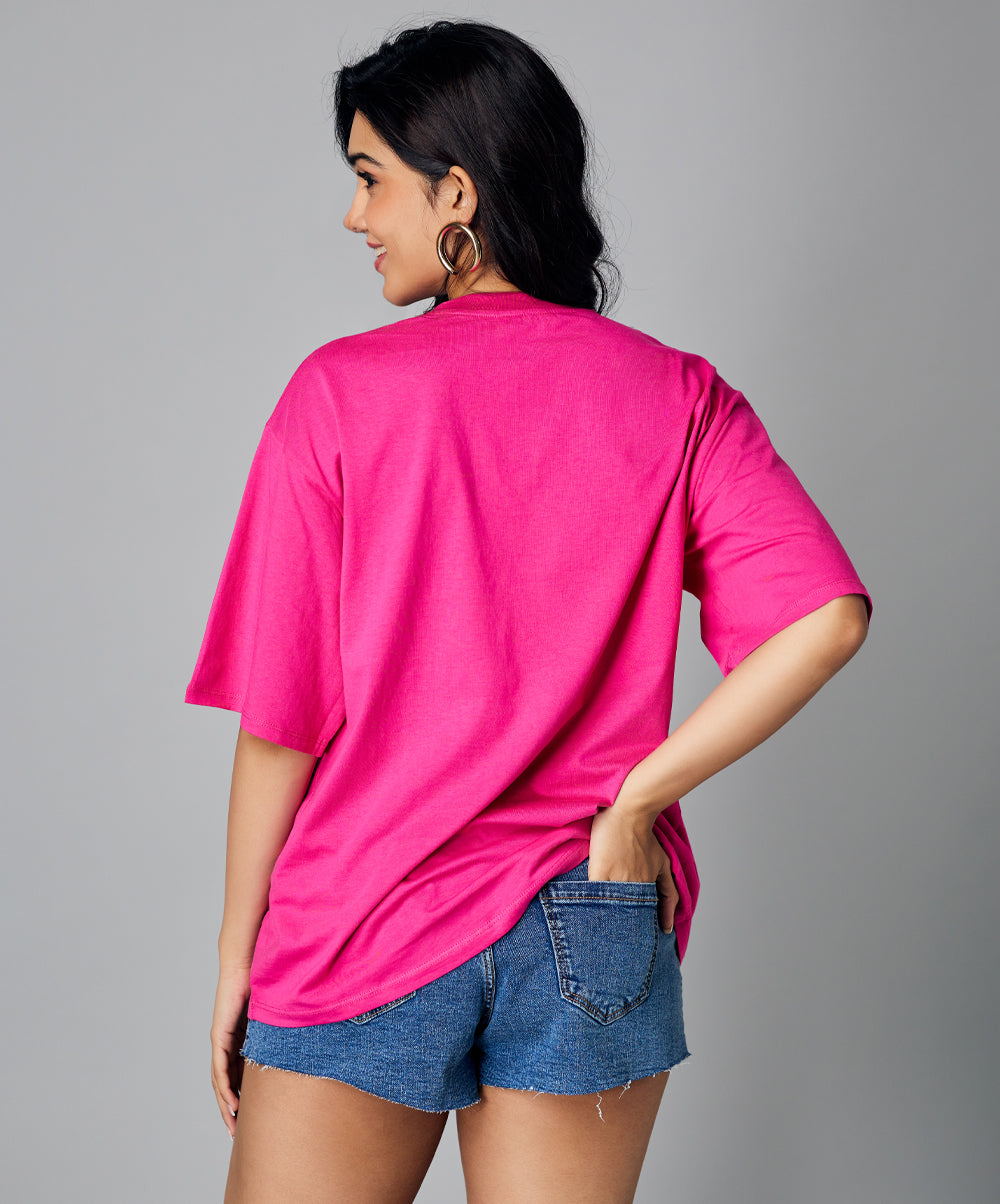 oversize hot pink tshirt