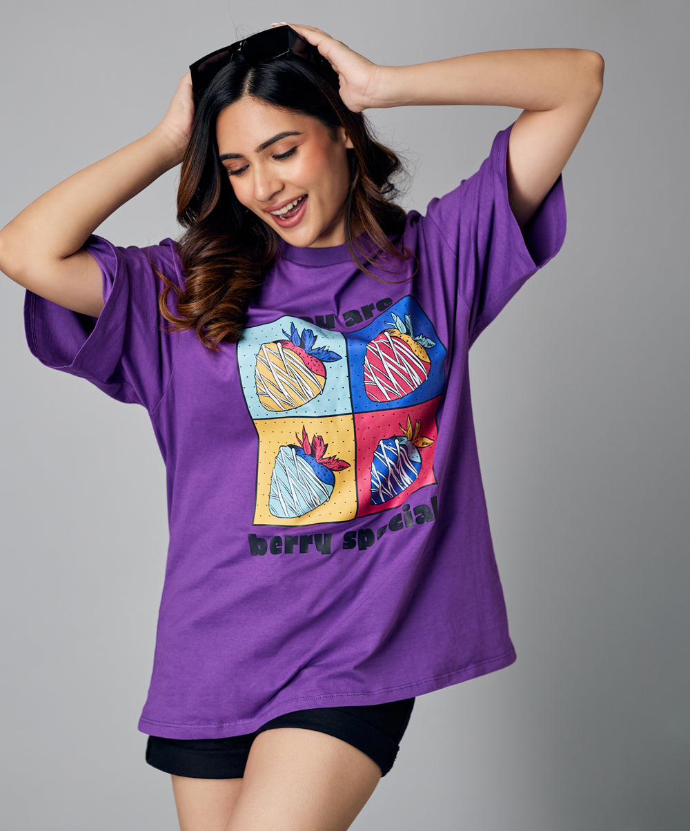 oversize purple berry special tshirt