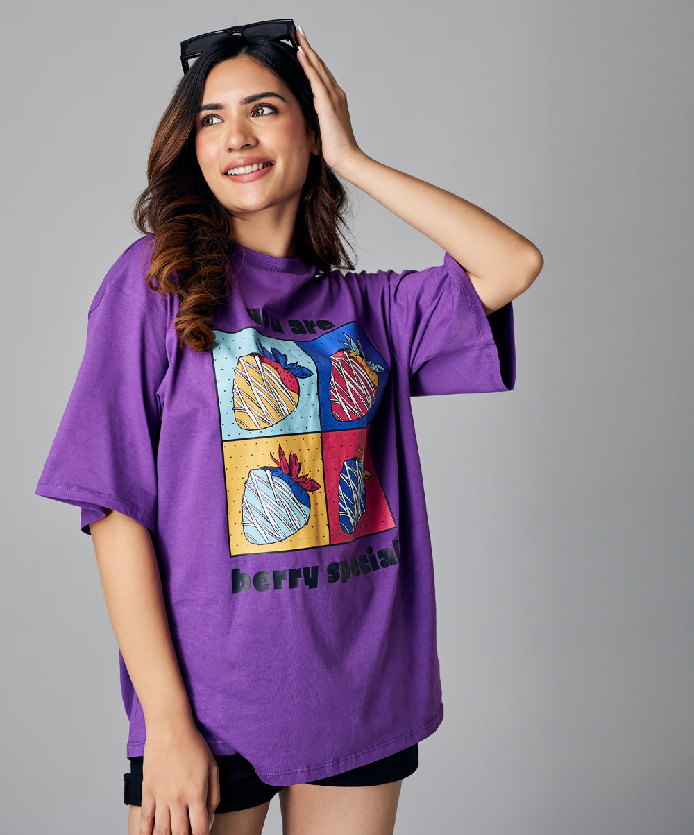 oversize purple berry special tshirt