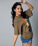 oversize khaki tshirt