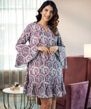 printed chiffon loose fit on dress