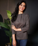 oversized linen top