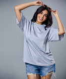 grey marl solid oversized tshirt