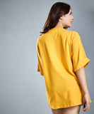 Oversize Mustard Penguin T-Shirt