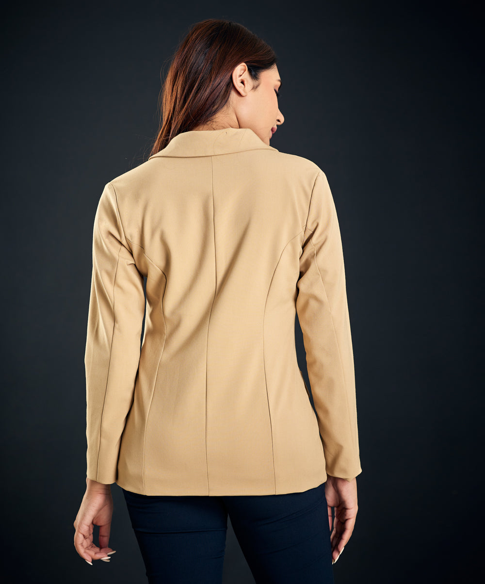 long sleeve beige blazer