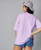 oversize purple floral tshirt