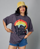 oversize gray good vibes tshirt