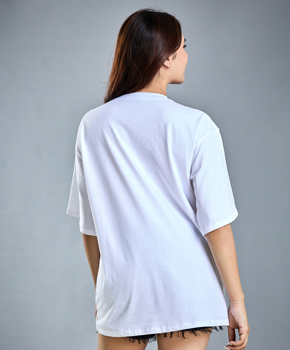 Oversize White Owl T-Shirt