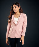 Oversized Pink Blazer Jacket With Lapels