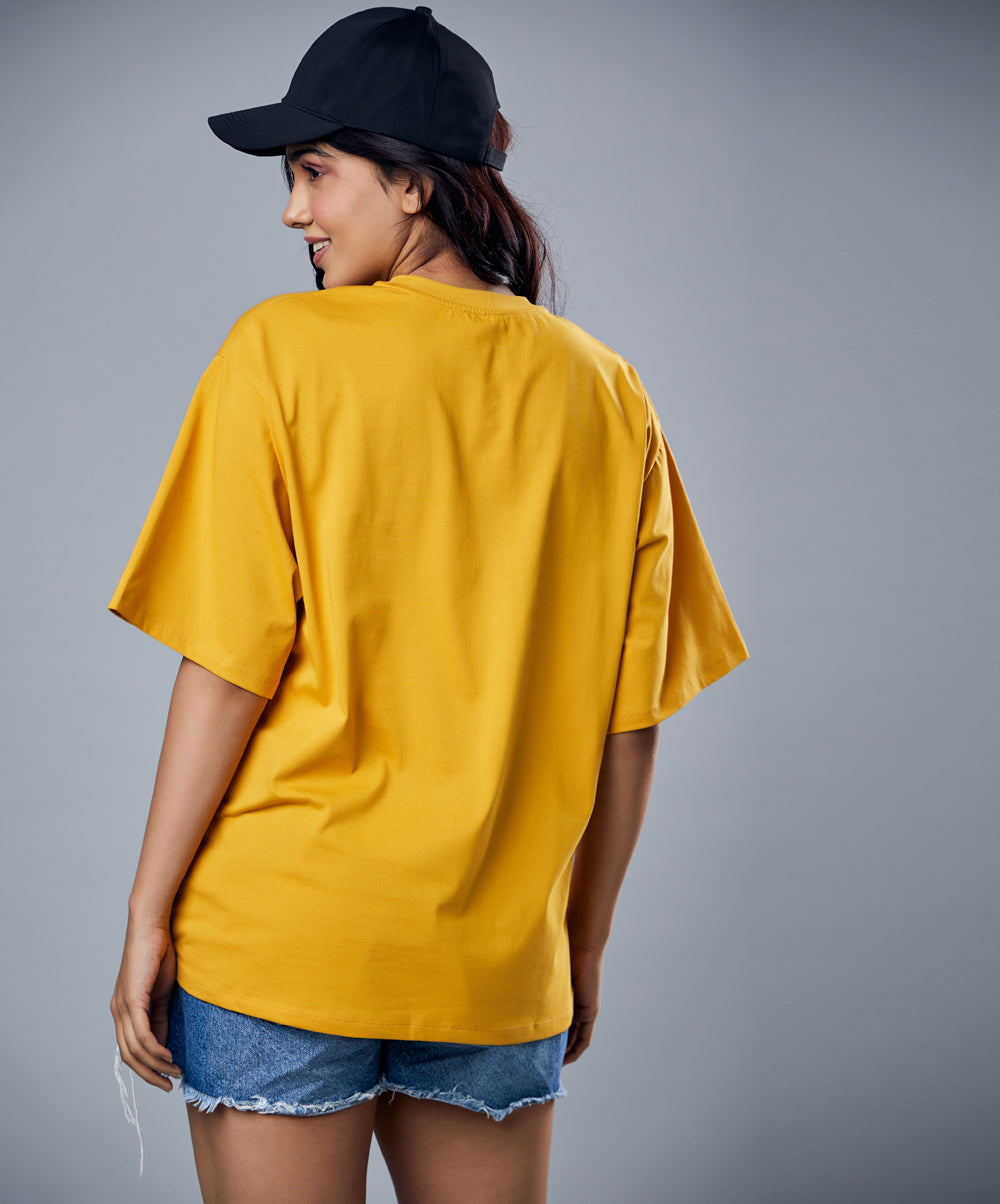 mustard oversized tshirt