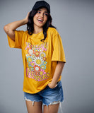 follow the flowers printed oversized tshirt