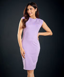 lavender ponte bodycon dress