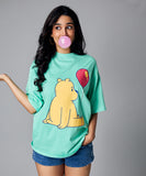 Oversize Light Green Bear Tshirt