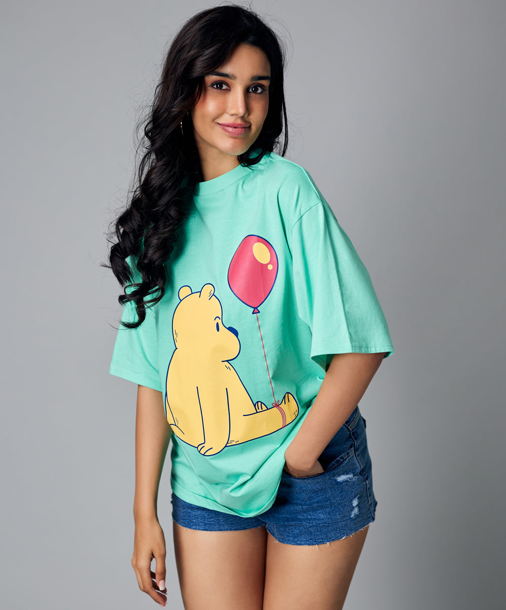 Oversize Light Green Bear Tshirt