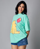 Oversize Light Green Bear Tshirt